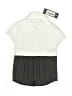 Jade 100% Cotton Color Block Silver White Short Sleeve Blouse Size 0 - photo 2