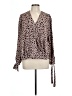 The Nines 100% Polyester Brown Long Sleeve Blouse Size L - photo 1
