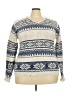 St. John's Bay Print Ivory Pullover Sweater Size 3X - photo 1