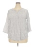 Assorted Brands 100% Rayon Gray 3/4 Sleeve Blouse Size XXL (estimated) - photo 1