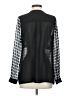 MICHAEL Michael Kors 100% Polyester Houndstooth Gray Long Sleeve Blouse Size S - photo 2