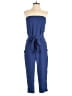 Express Solid Blue Jumpsuit Size XS - photo 1