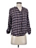 Soft Joie 100% Rayon Plaid Blue 3/4 Sleeve Button-Down Shirt Size S - photo 1