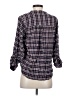 Soft Joie 100% Rayon Plaid Blue 3/4 Sleeve Button-Down Shirt Size S - photo 2