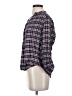 Soft Joie 100% Rayon Plaid Blue 3/4 Sleeve Button-Down Shirt Size S - photo 5