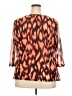 Jennifer Lopez 100% Polyester Orange 3/4 Sleeve Blouse Size 2X - photo 2