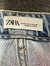 Zara 100% Cotton Chevron-herringbone Blue Jeans Size 4 - photo 7