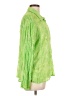 Essentials by Milano 100% Polyester Green Long Sleeve Blouse Size L - photo 4