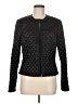 Sandra Darren 100% Polyester Argyle Black Jacket Size 8 - photo 1