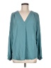 Catherine Malandrino 100% Polyester Teal Long Sleeve Blouse Size M - photo 1