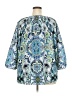 Lane Bryant 100% Polyester Blue 3/4 Sleeve Blouse Size 18 - 20 Plus - photo 2