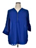 Marisol 100% Polyester Blue 3/4 Sleeve Blouse Size XL - photo 1