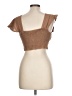 Midnight Sky Brown Short Sleeve Top Size L - photo 2