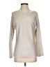 Adrienne Vittadini Metallic Ivory Pullover Sweater Size S - photo 1