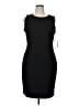 Chaps Solid Black Cocktail Dress Size 16 - photo 1