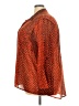 MICHAEL Michael Kors 100% Polyester Houndstooth Orange Long Sleeve Blouse Size 3X - photo 5
