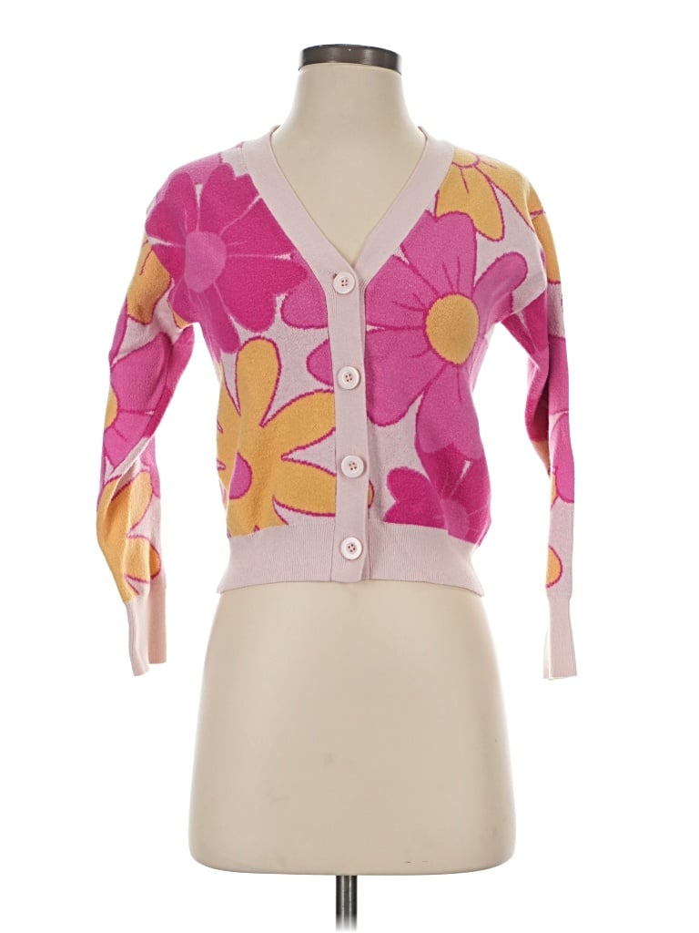 Pre-owned Willow & Wind Cardigan Sweater In Pink