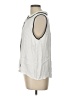 Elle 100% Rayon Ivory Sleeveless Button-Down Shirt Size L - photo 5