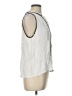 Elle 100% Rayon Ivory Sleeveless Button-Down Shirt Size L - photo 4