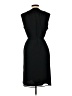 Ann Taylor 100% Polyester Solid Black Casual Dress Size L - photo 2