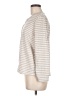 Gibson Look Stripes Ivory Long Sleeve Blouse Size M - photo 5