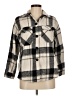ONLY HEARTS 100% Polyester Plaid Ivory Gray 3/4 Sleeve Blouse Size M - photo 1