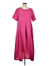 Unbranded 100% Polyester Solid Pink Casual Dress Size L - photo 1