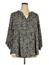 Torrid 100% Polyester Gray 3/4 Sleeve Blouse Size 3X Plus (3) - photo 1