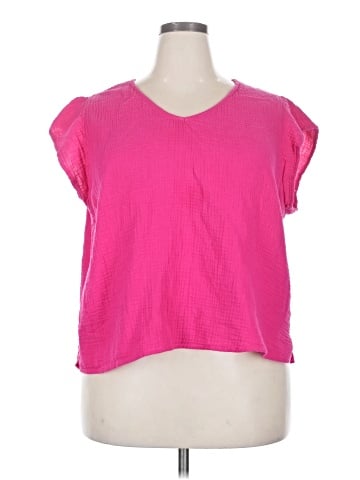 Three Dots Short Sleeve Top (view 1)