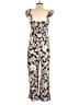 Unbranded 100% Rayon Floral Ivory Jumpsuit Size M (estimated) - photo 2