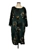 JunaRose 100% Polyester Print Green Casual Dress Size 26 waist - photo 1