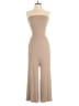 Love Tree Solid Tan Jumpsuit Size L - photo 1