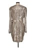 Xscape Metallic Silver Cocktail Dress Size 16 - photo 2