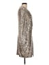 Xscape Metallic Silver Cocktail Dress Size 16 - photo 4