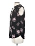 Ann Taylor LOFT 100% Polyester Floral Black Sleeveless Blouse Size XS - photo 5