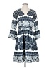 Eliza J 100% Polyester Print Blue Casual Dress Size 4 - photo 1