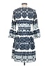 Eliza J 100% Polyester Print Blue Casual Dress Size 4 - photo 2