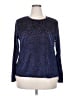 NY Collection Blue Long Sleeve Blouse Size 2X - photo 1