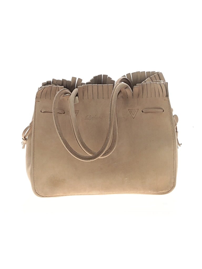 Pre-owned Ferragamo Leather Satchel In Tan