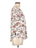 Old Navy Floral Ivory Short Sleeve Blouse Size L - photo 4