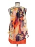 Patrizia Luca 100% Polyester Orange Sleeveless Blouse Size M - photo 2