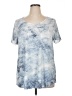 One World Tie-dye Blue Short Sleeve T-Shirt Size 1X - photo 1