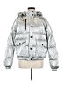 Blanc Noir 100% Polyurethane Metallic Silver Snow Jacket Size M - photo 1