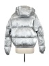 Blanc Noir 100% Polyurethane Metallic Silver Snow Jacket Size M - photo 2