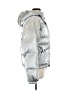Blanc Noir 100% Polyurethane Metallic Silver Snow Jacket Size M - photo 4