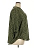 Lush 100% Polyester Animal Print Green 3/4 Sleeve Blouse Size 2X - photo 4