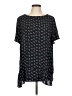Ann Taylor LOFT 100% Polyester Stars Black Short Sleeve Blouse Size L - photo 1