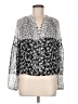 J by Joie 100% Polyester Silver White Long Sleeve Blouse Size M - photo 1