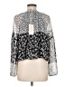 J by Joie 100% Polyester Silver White Long Sleeve Blouse Size M - photo 2