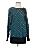 Cato Plaid Teal Pullover Sweater Size S - photo 1